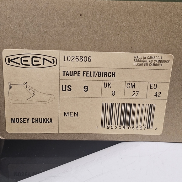 Keen Mosey Chukka Men\'s Brown and Tan Wool Boots Size 9 US